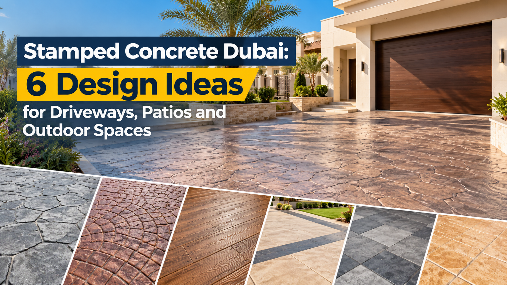 stamped concrete driveway design ideas in dubai